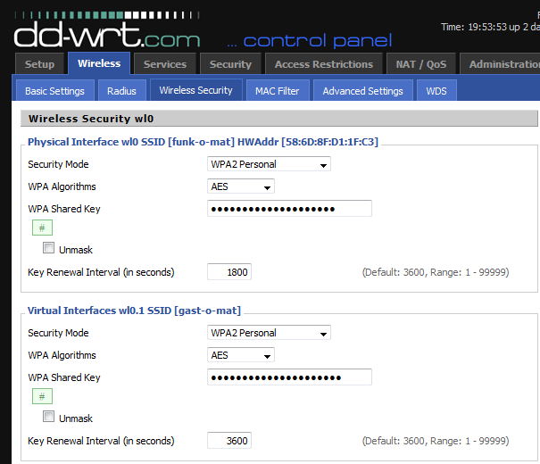 DD-WRT Wirless Security