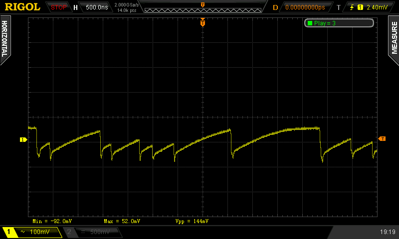 Verlauf der Spannung an der Basis von T1